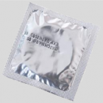 Male condom prevents unwanted pregnancies. Birth control